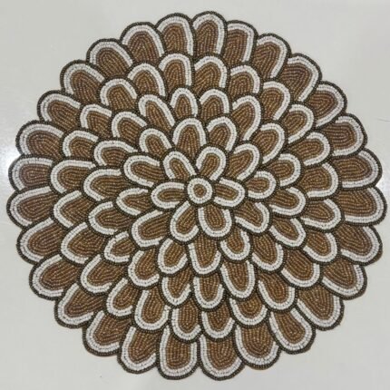 Grand Royal Bloom Hand-Beaded Luxury Table Mat