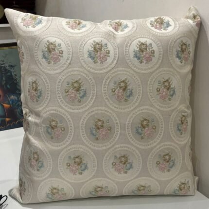 Opulent Aqua Blue Medallion Designer Cushion Cover