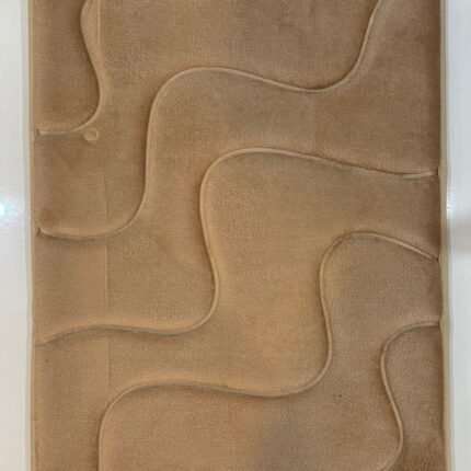 Sand Wave Beige Floor Mat – Soft Curves with Natural Calm