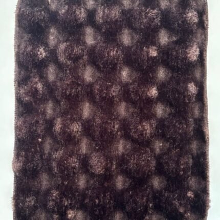 Ultra-Soft Plush Texture Floor Mat in Deep Chocolate Brown