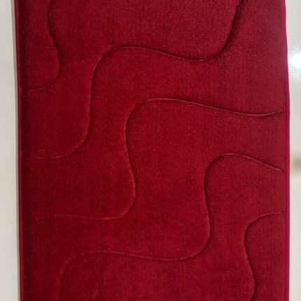Bold red soft-touch floor mat with hassle-free maintenance