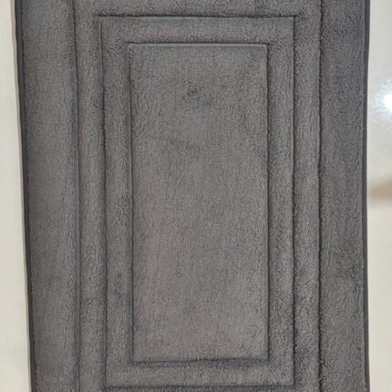 Classic grey layered-border comfort floor mat | soft touch & easy care