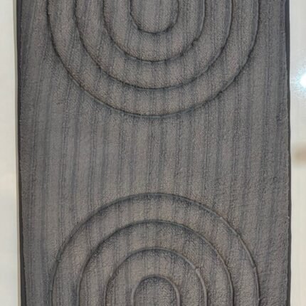 Modern grey arc-pattern comfort floor mat | soft feel & simple cleaning