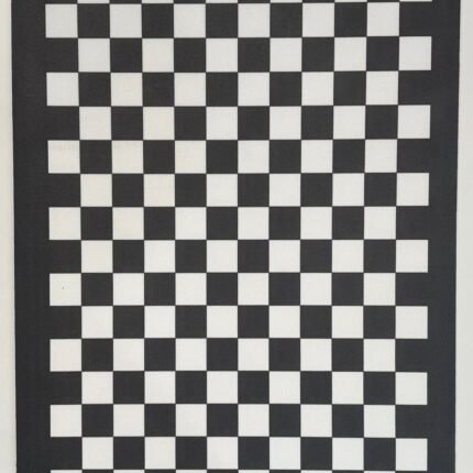 Bold Black & White Checkered Silicone Table Mat for Modern Dining