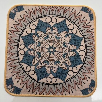 Designer Mandala Print Fabric Table Mat – Soft, Reversible & Elegant