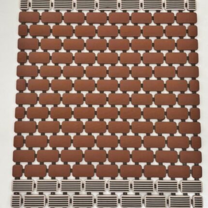 Anti-Slip Designer Shower Mat with Quick-Drain Pattern