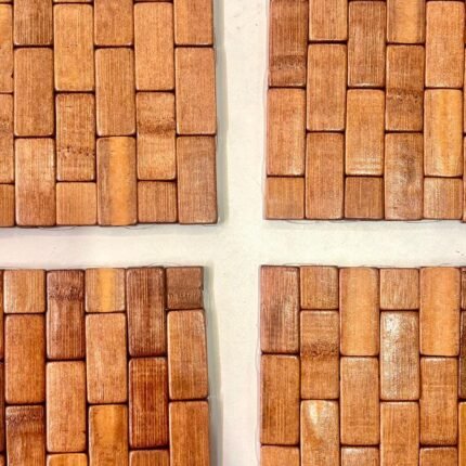 Rustic Mosaic Wooden Table Mat – Contemporary Block Craft